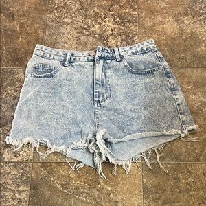 SHEIN Light Blue Distressed Jean Shorts